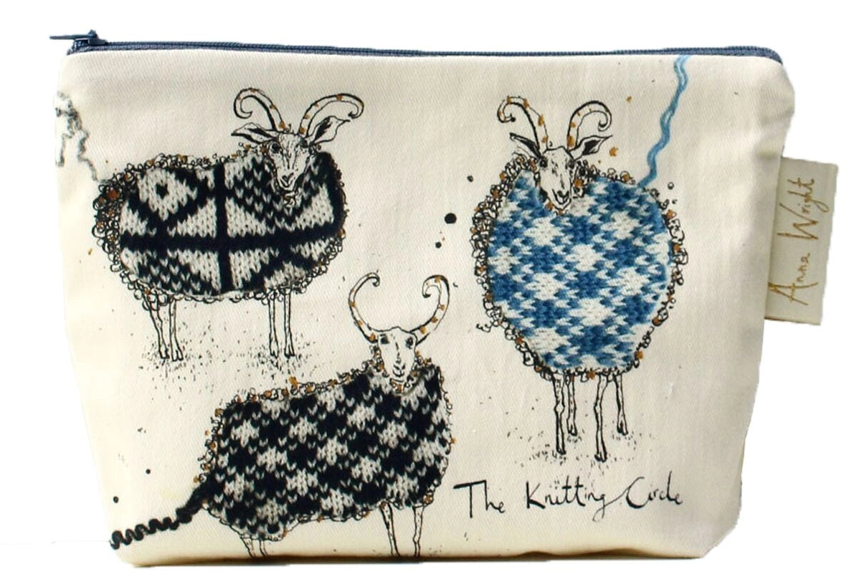 Kosmetiktasche | Projektbeutel "The knitting circle"